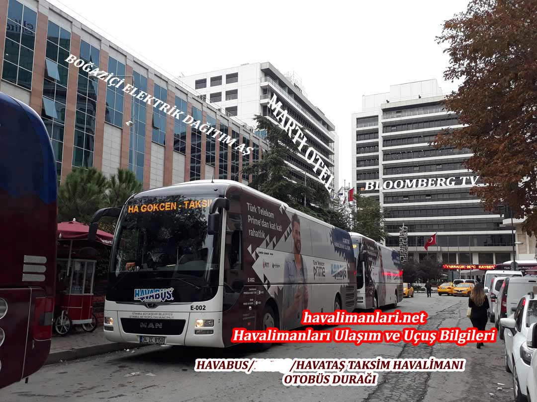 İstanbul Sabiha Gökçen Havalimanı Otobüs taksim Durağı