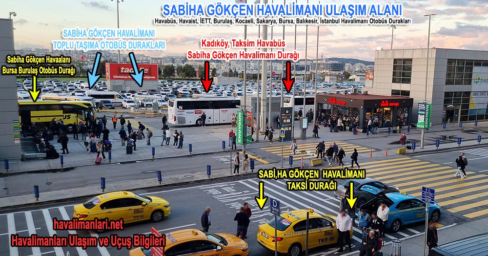 İstanbul Sabiha Gökçen Havalimanı otobüs Durakları
