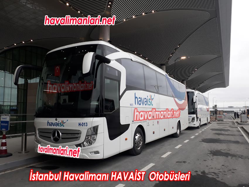 İstanbul Yeni Havalimanı Otobüs Havaist otobüsleri ve İETT Otobüsleri Hatları ve Güzergahları Durakları