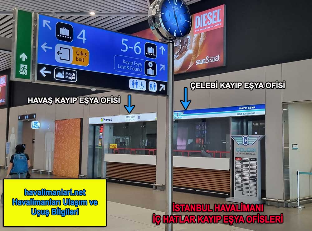 istanbul Havalimanı Havaş Çelebi Kayıp Eşya Ofisleri