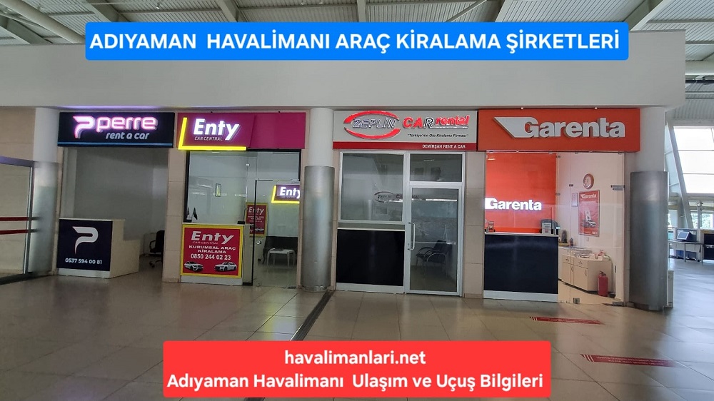 Adıyaman Havalimanı Araç Kiralama Şirketleri