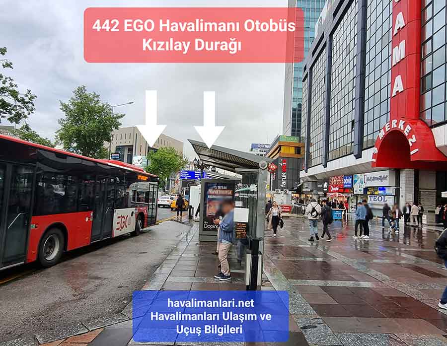 Ankara Kızılay EGO Havaalanı Otobüs Durağı