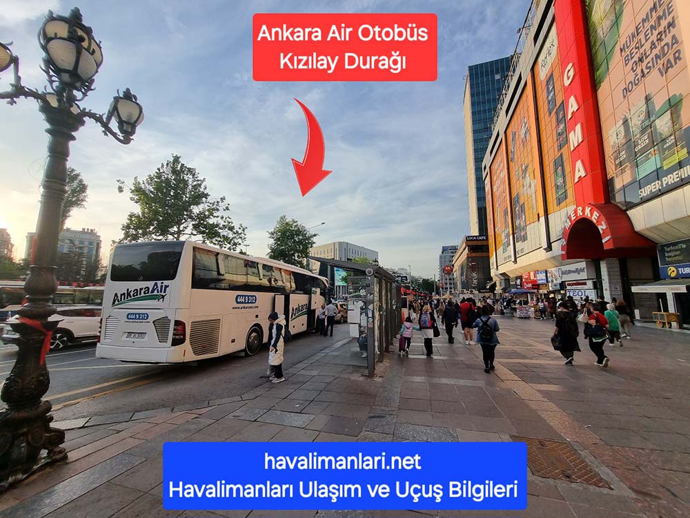 Gama İş Merkezi AnkaraAir Otobüs durağı Kızılay/ANKARA