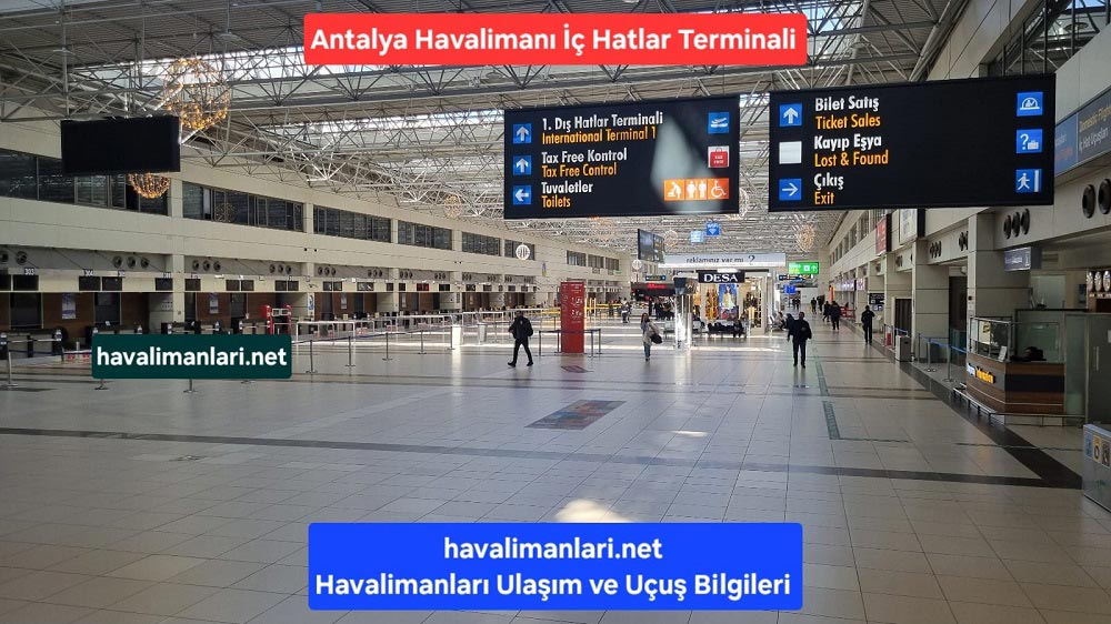 Antalya Havalimanı İç Hatlar Terminali Giden Yolcu Salonu
