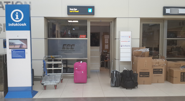 Antalya Havalimanı TGS Yer Hizmetleri Kayıp Eşya Lost Found Bagaj