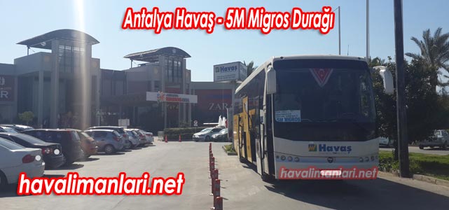 Antalya Havas Shuttle Transfer, 5M Migros Mall Stop