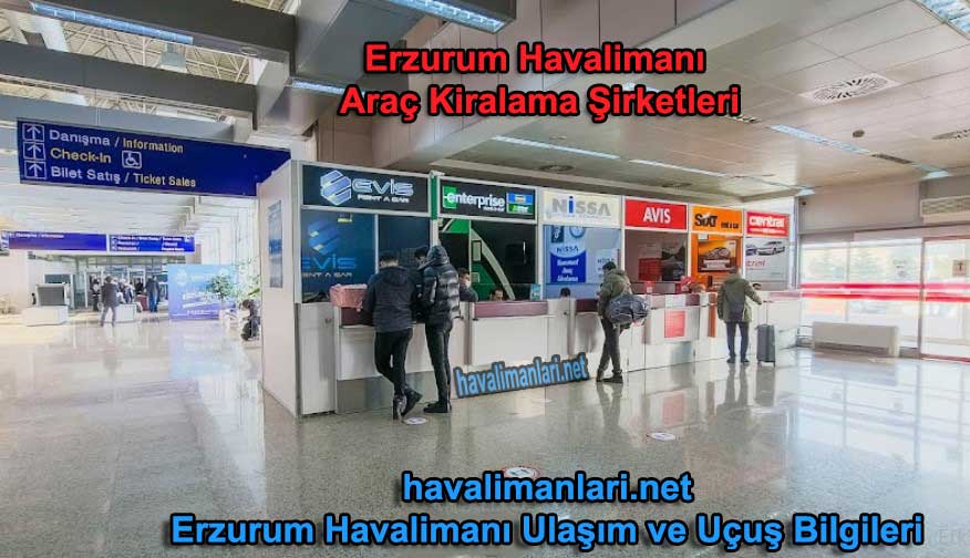 Erzurum Havalimanı araç kiralama şirketleri