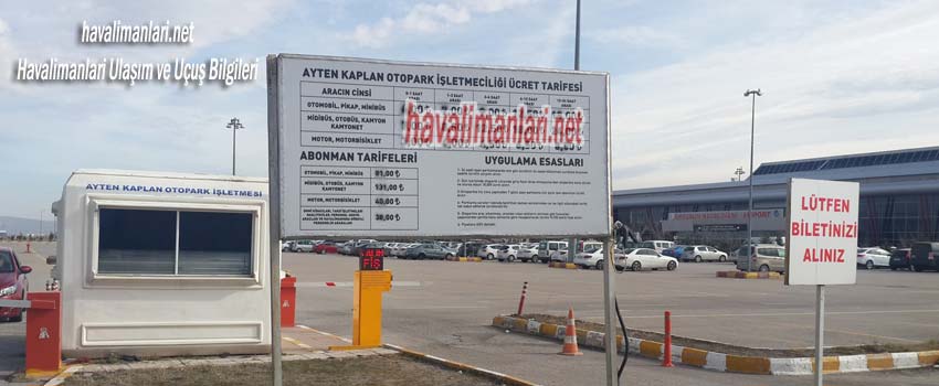 Erzurum Havalimanı Otopark, Otopark Telefon, Otopark ücreti