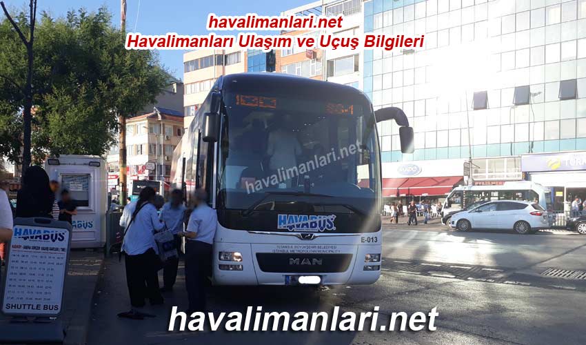 Sabiha Gökçen Havalimanı Kadıköy Havabus Havataş Otobüs Durağı