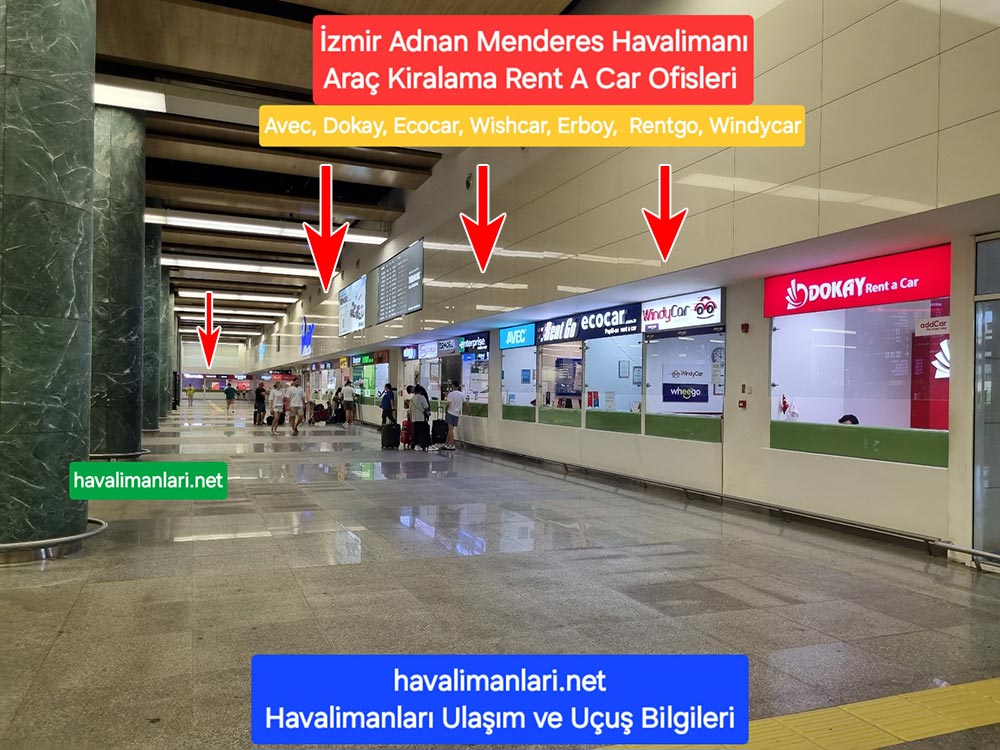 İzmir Adnan Menderes Havalimanı Araç Kiralama Şirketleri