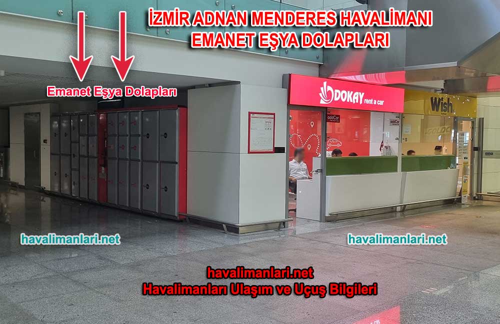 İzmir Adnan Menderes Havalimanı Emanet Eşya Dolapları