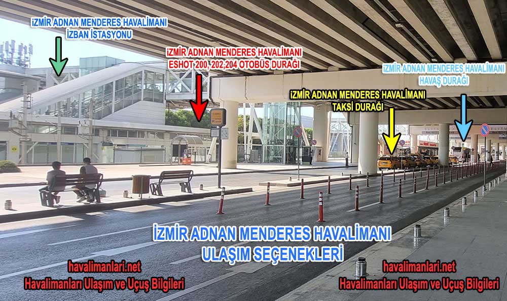 İzmir Adnan Menderes Havalimanı Ulaşım | Havaş, İzban Metro, Eshot Otobüs, Taksi
