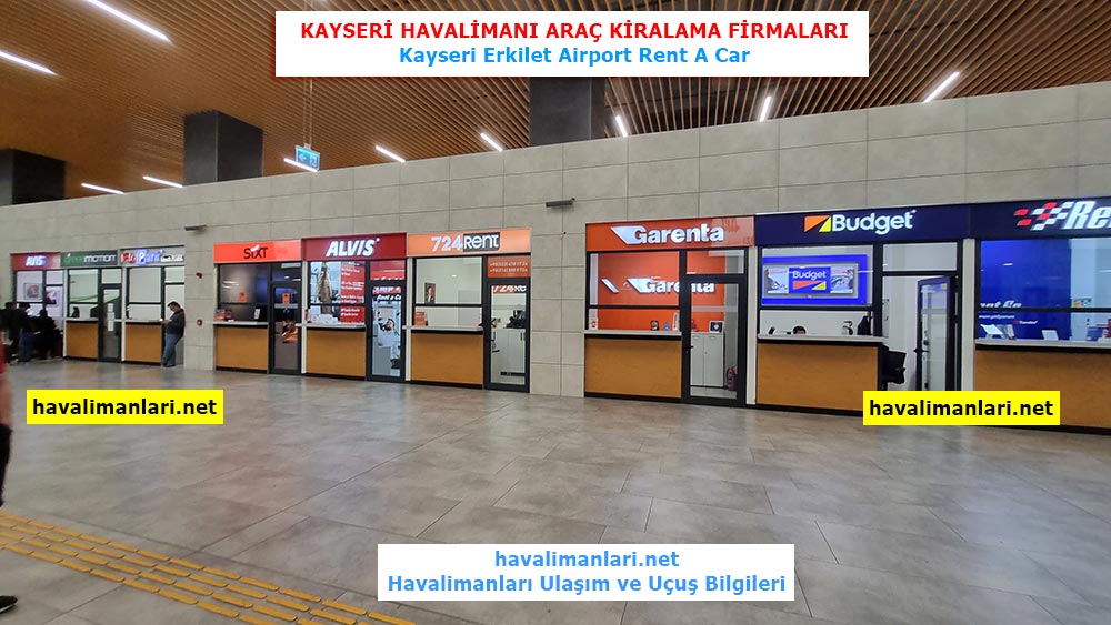 Kayseri Havaalanına hizmet veren Rent A Car Firmaları
