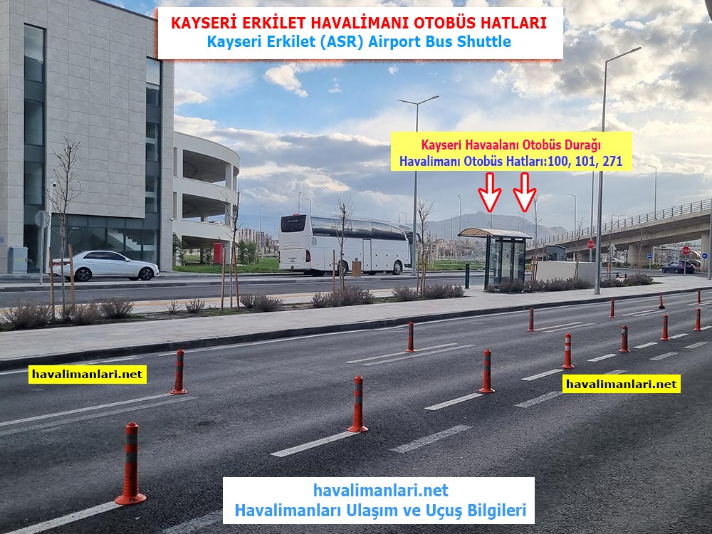 Kayseri Havalimanı Otobüs Durağı, Otobüs Sefer Saatleri